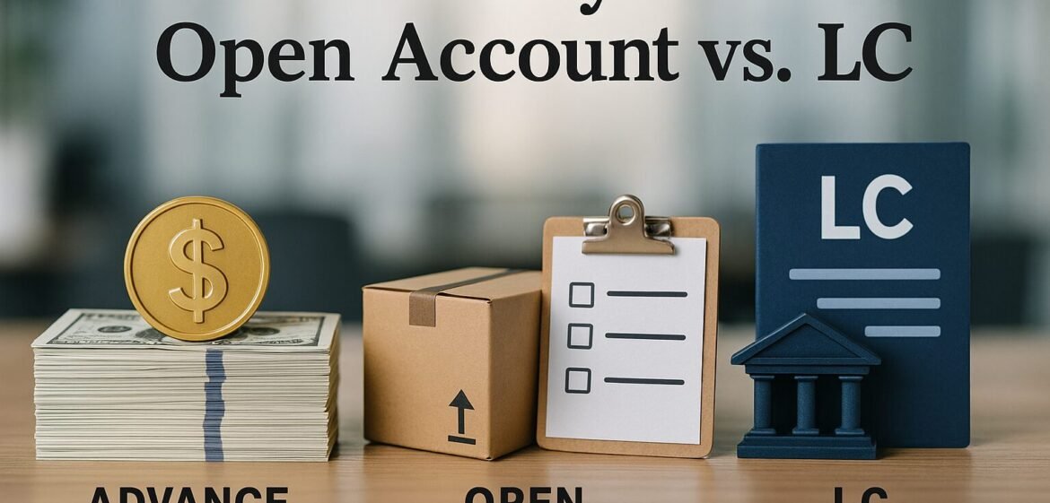 Advance Payment vs. Open Account vs. LC