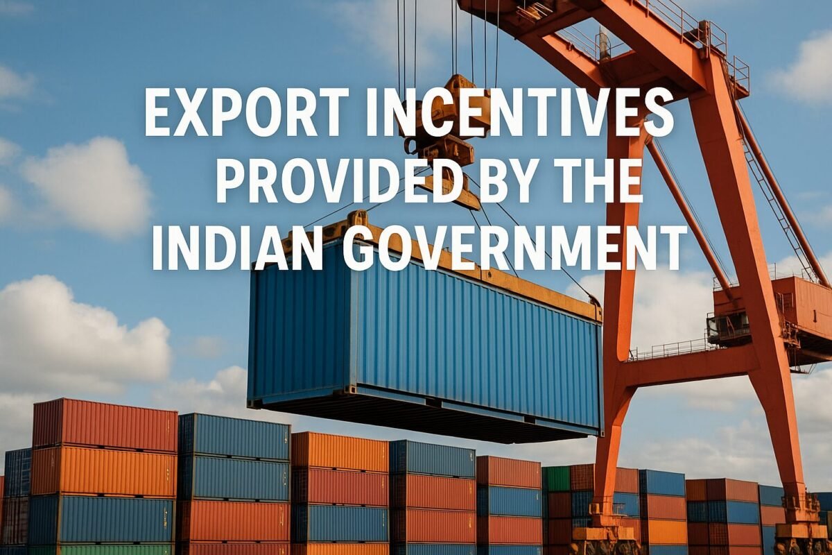 export incentives provided by the Indian Government